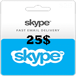 کارت اسکایپ 25 دلاری